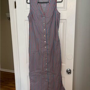 Tuckernuck Striped Sleeveless Button-Down Dress